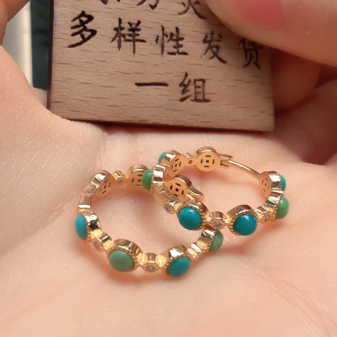 绿松石银S925镶嵌颈饰