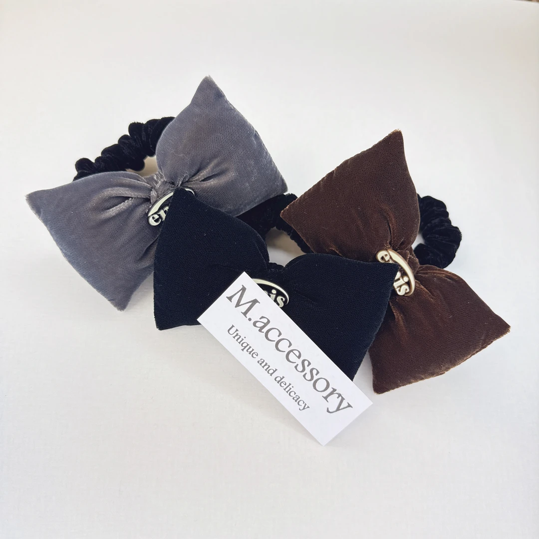 Mi33 韩版饰品 充棉蝴蝶结发绳发圈 Q068004