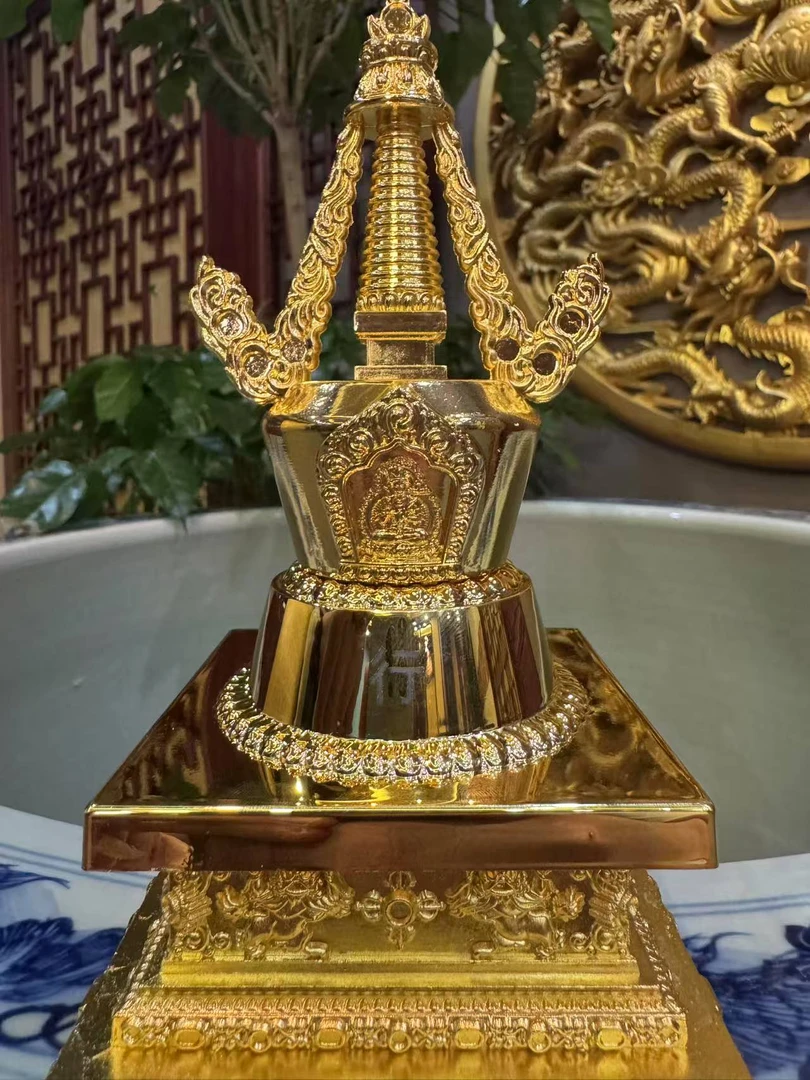 【行空师兄】殊胜吉祥金色宝塔摆件