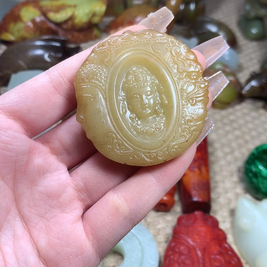 白玉菩提吊坠挂件