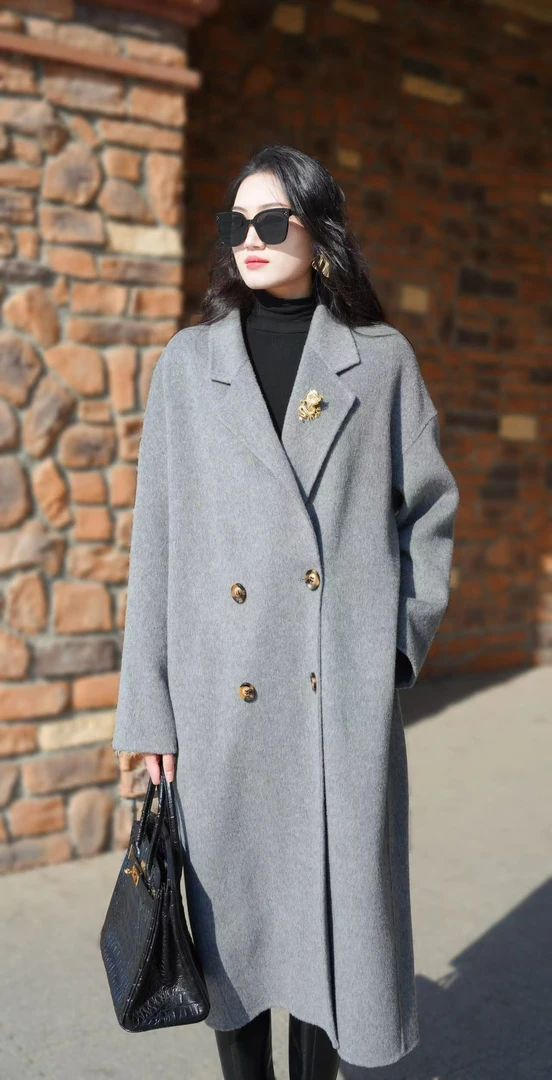 JIUGE—时尚女装柔暖绵羊毛中长款大衣0101