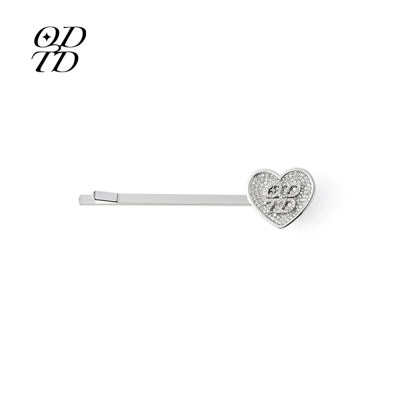 福福链接 镶钻爱心发夹