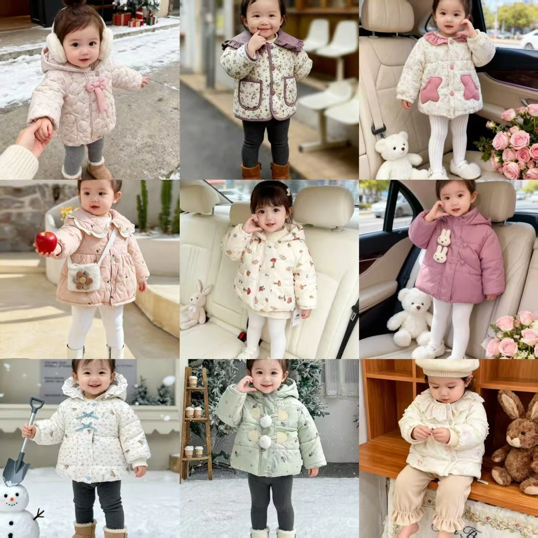 Y女童童装棉服2025新款冬季外套加厚保暖儿童棉袄M-G-D03