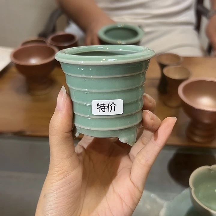 龙泉云间青瓷小米茶器
