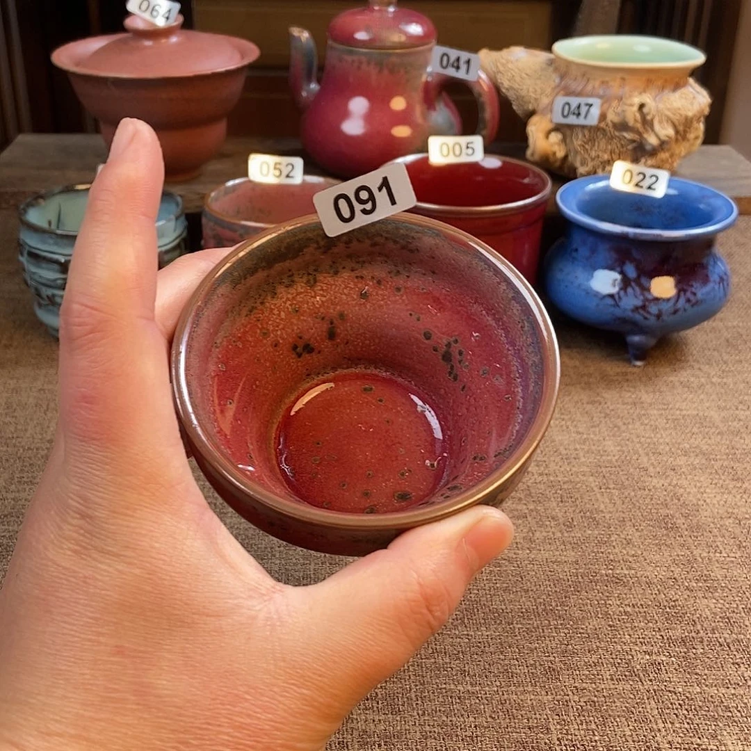 摆件钧瓷主人杯杯