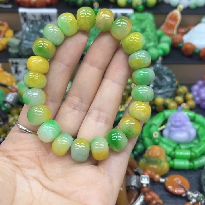 郁***6翡翠未镶嵌颈饰项链34