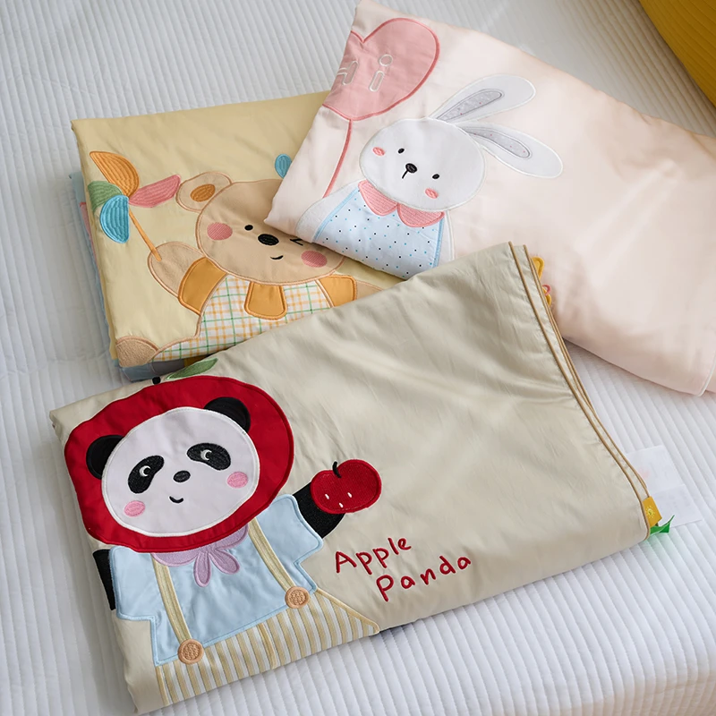 A类天丝棉凉感豆豆绒印花绣花夏被夏凉被空调被