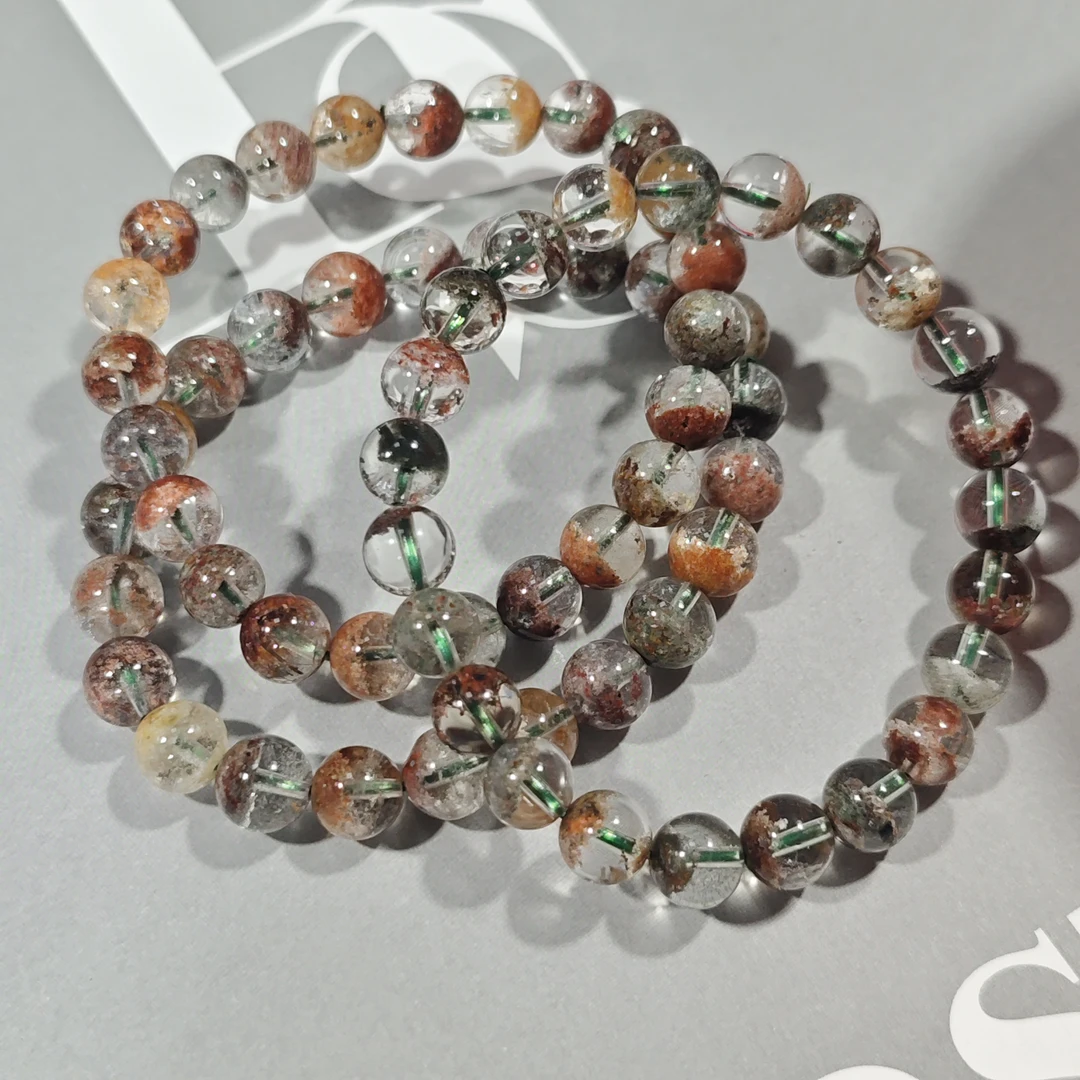 【书记甄选】天然四季幽灵单圈手链 多样性发一件 约8mm XL2431