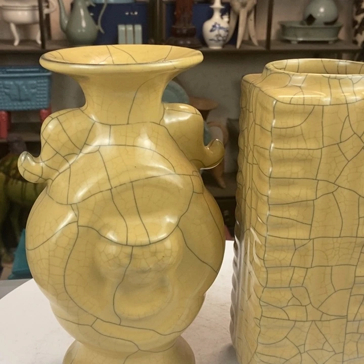 哥窑两件一起漏了