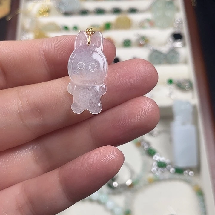 翡翠14K金镶嵌颈饰