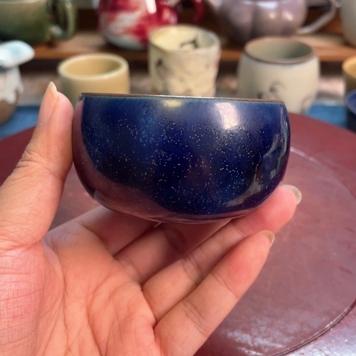 摆件钧瓷星辰禅定杯