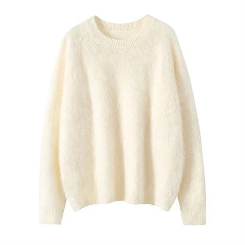 100纯山羊绒衫女式圆领套头毛衣经典纯色长袖内搭秋冬新款打底衫