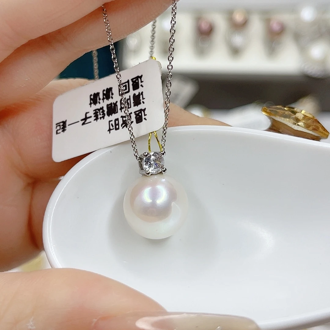 淡水珍珠合金吊坠(赠链)12
