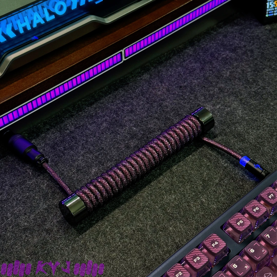 8K五芯双屏蔽层航插线客制化机械磁轴键盘数据线发光type-c键盘线