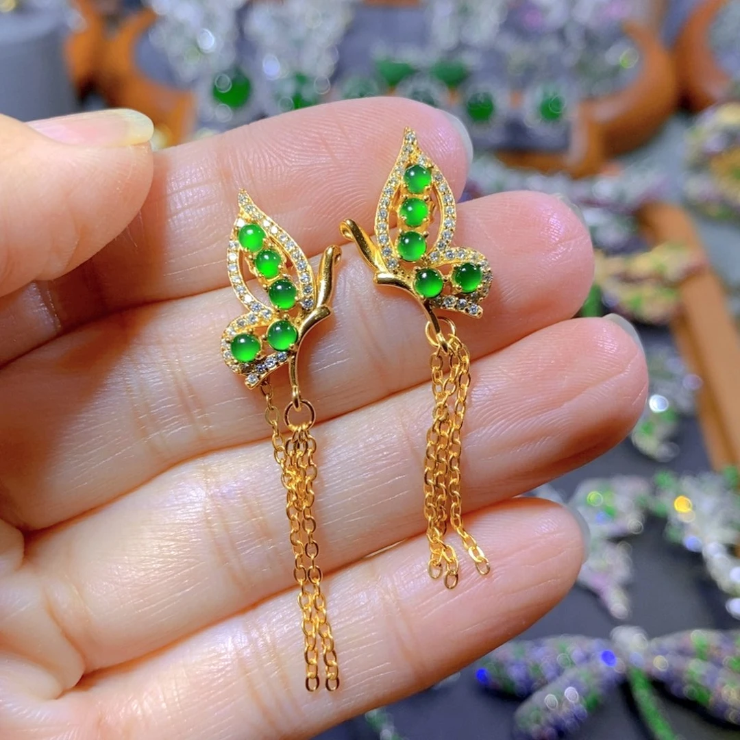 翡翠颈饰合金天然翡翠