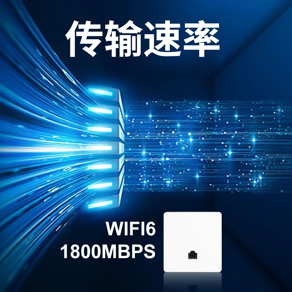 2025官方正品家用入墙式双频并发无线AP1800M