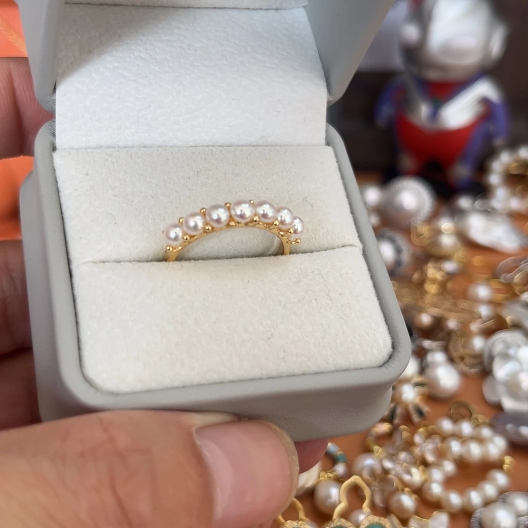 淡水珍珠钛钢颈饰排戒多珠