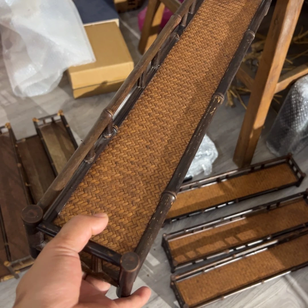 紫竹单层竹编杯架