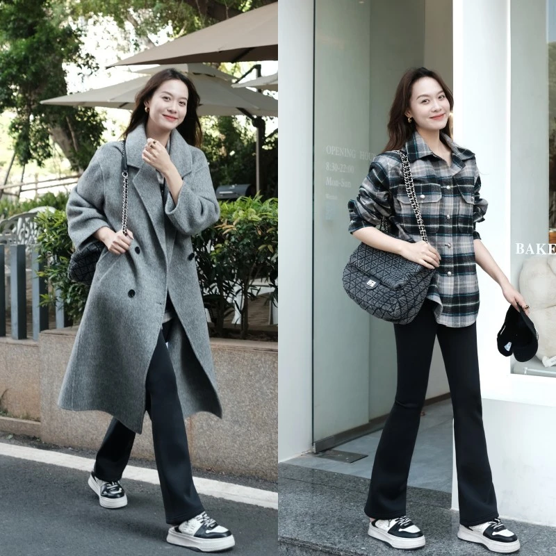 【现货】美洋MEIYANG空气面膜加绒喇叭裤弹力修身打底裤