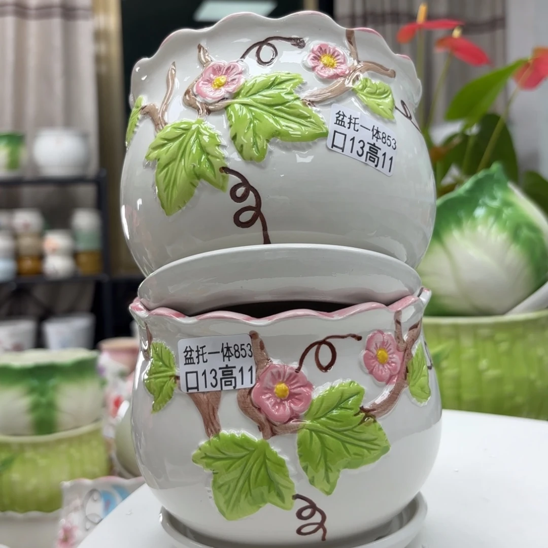 @夏西陶瓷花盆@@5853