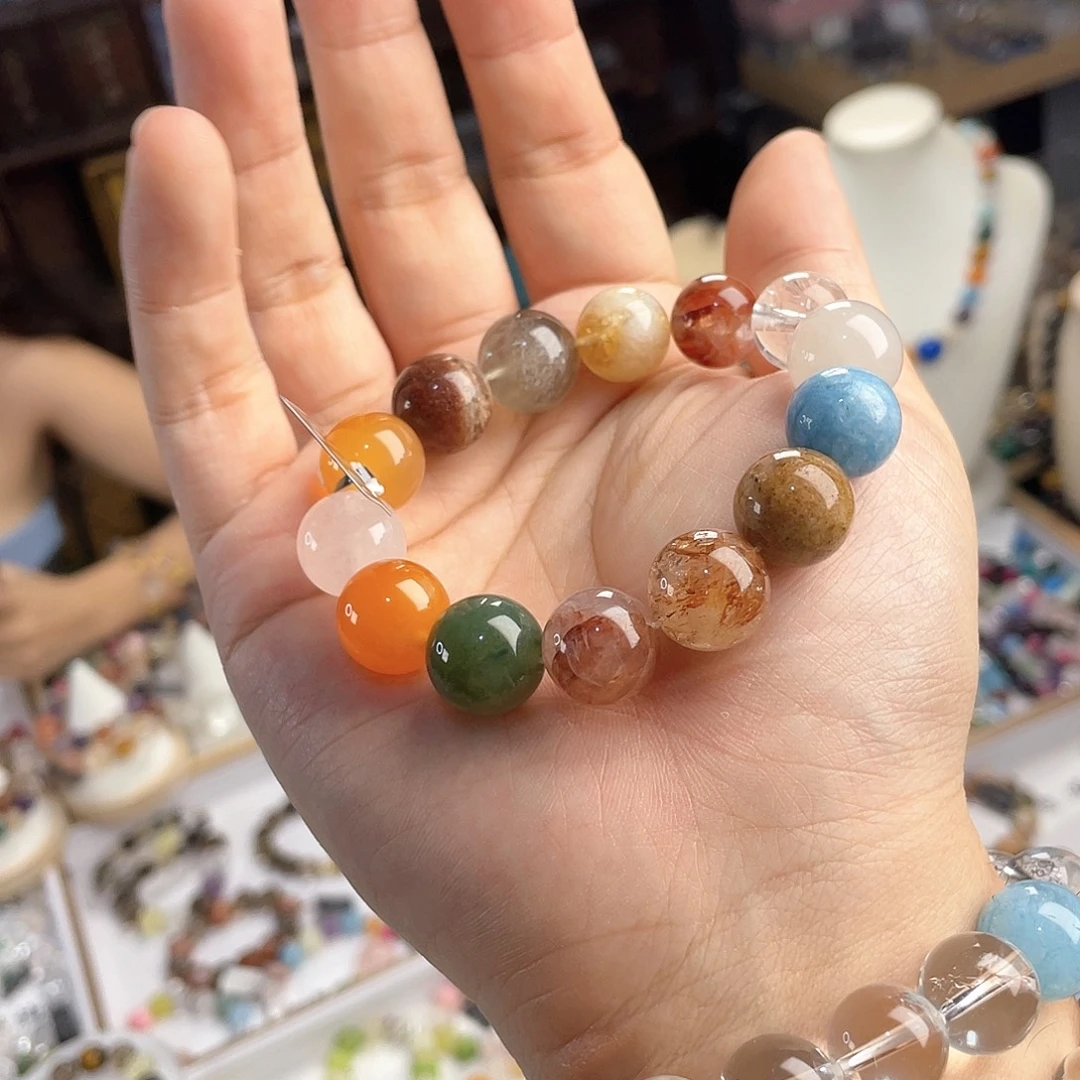 银S925镀金镶嵌手链水晶