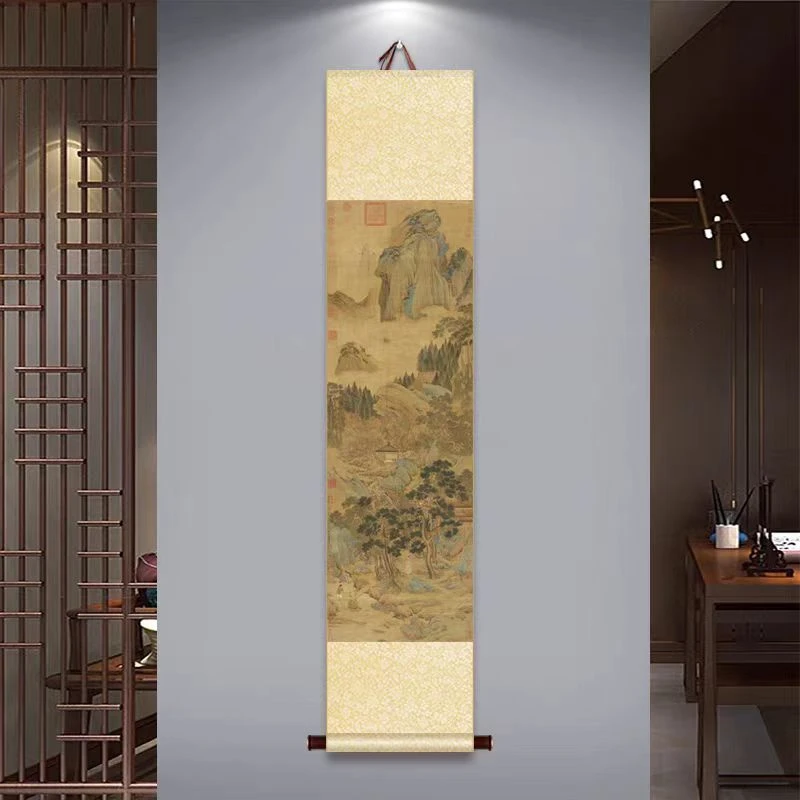 [高清复刻]明·仇英·《桃村草堂图》（大）馆藏级艺术微喷工艺装饰画