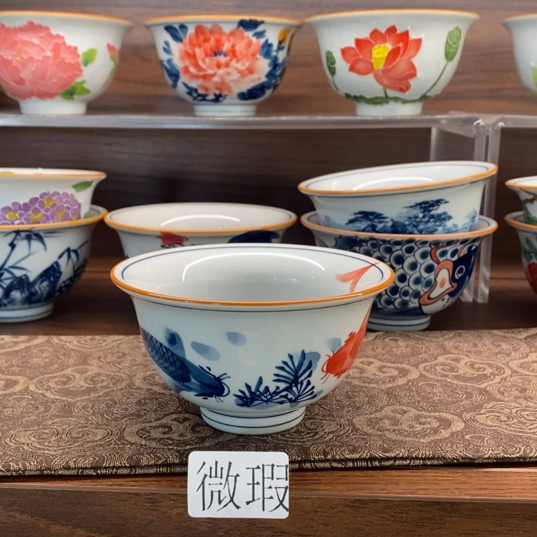 釉下彩老陶泥手工绘制
