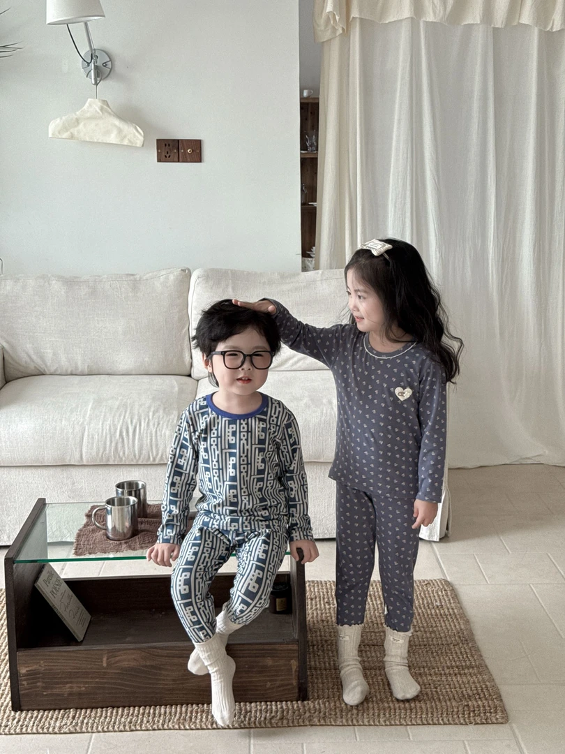 A类儿童秋衣秋裤套装莱卡男童女童贴身保暖婴儿打底内衣宝宝睡衣