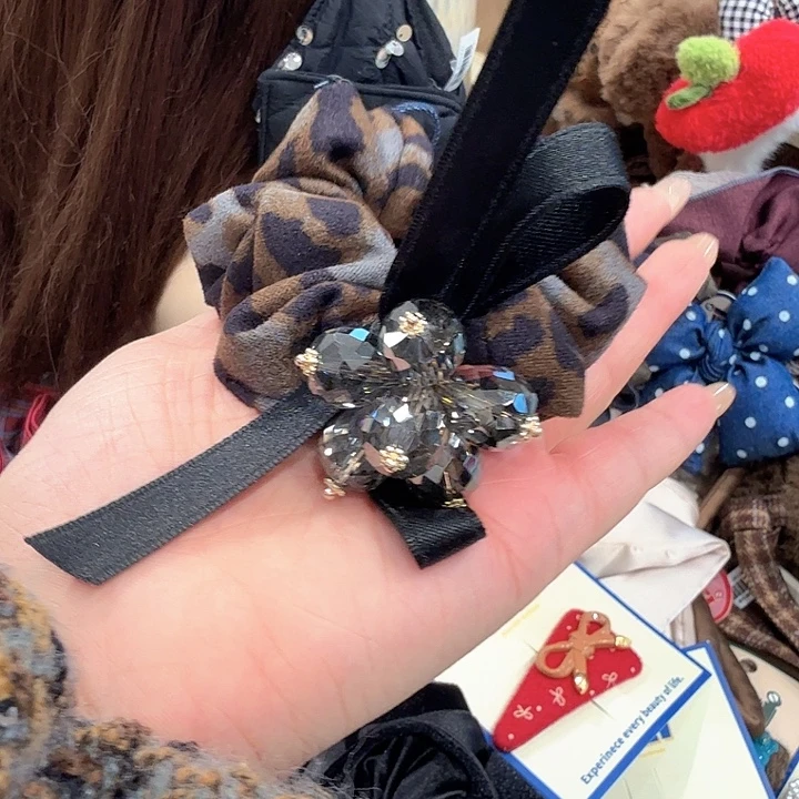 豹纹大钻发圈小号