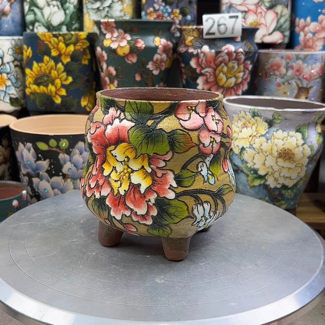 景德镇陶瓷花盆景德镇陶瓷花盆