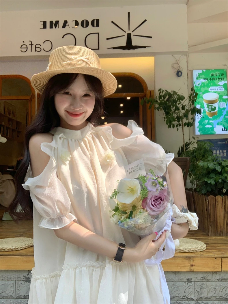 夏季新款连衣裙甜辣纯欲吊带裙性感长款复古设计感