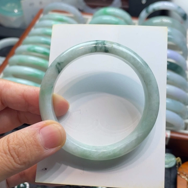 未镶嵌手镯翡翠翡翠手镯53.3圈口小纹