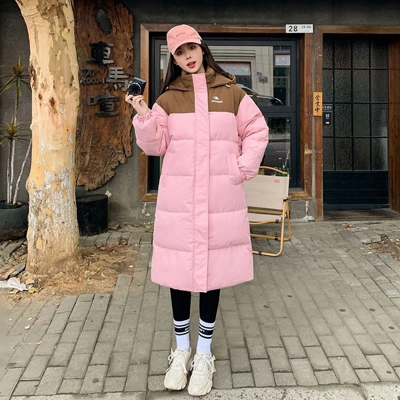 衣女加长款过膝2024新款冬季袄加厚韩版情侣宽松服外套睡衣