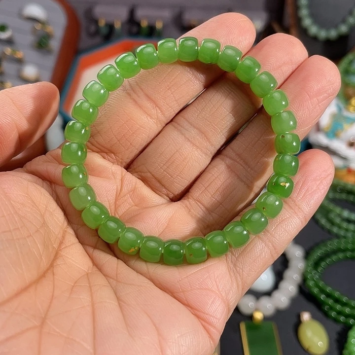 和田玉（碧玉）未镶嵌手链