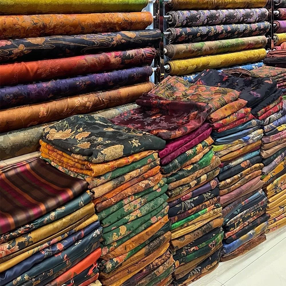 直播间 真丝香云纱面料高端品质 正宗薯莨非物质文化布料