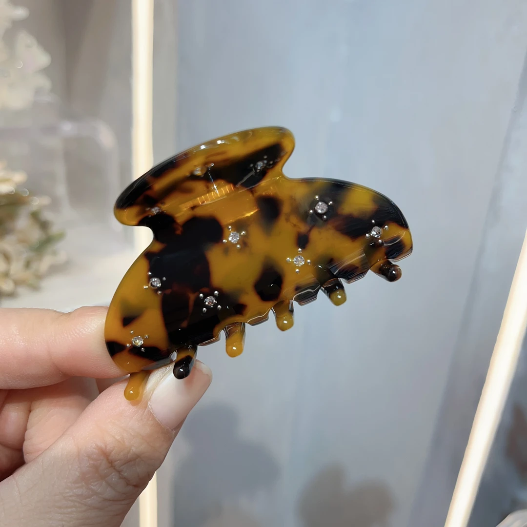 N860豹纹满天星半抓夹