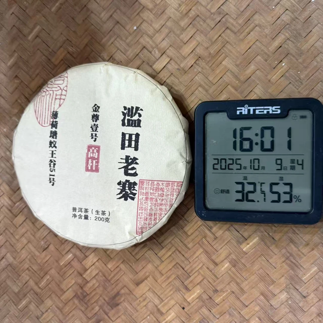 23年烂田老寨薄荷塘蚁王谷51号金尊普洱生茶饼200克YH32号10月9日