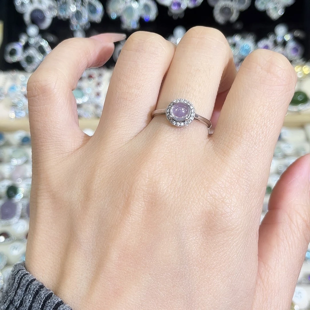 银S925镶嵌萤石戒指