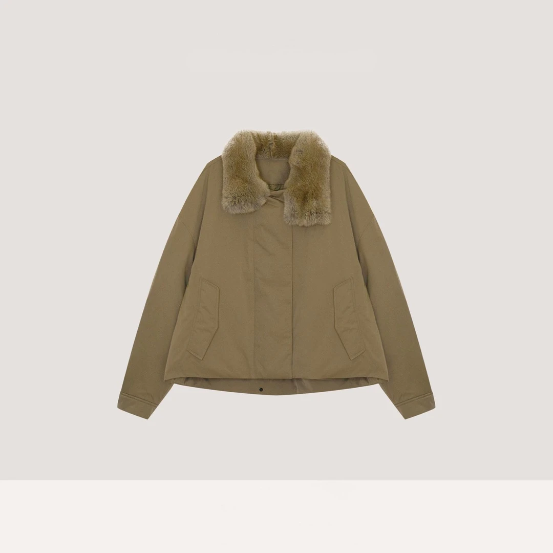 【十一专属】三醋酸紫狐毛领95鹅绒秋冬羽绒服时髦54C172681