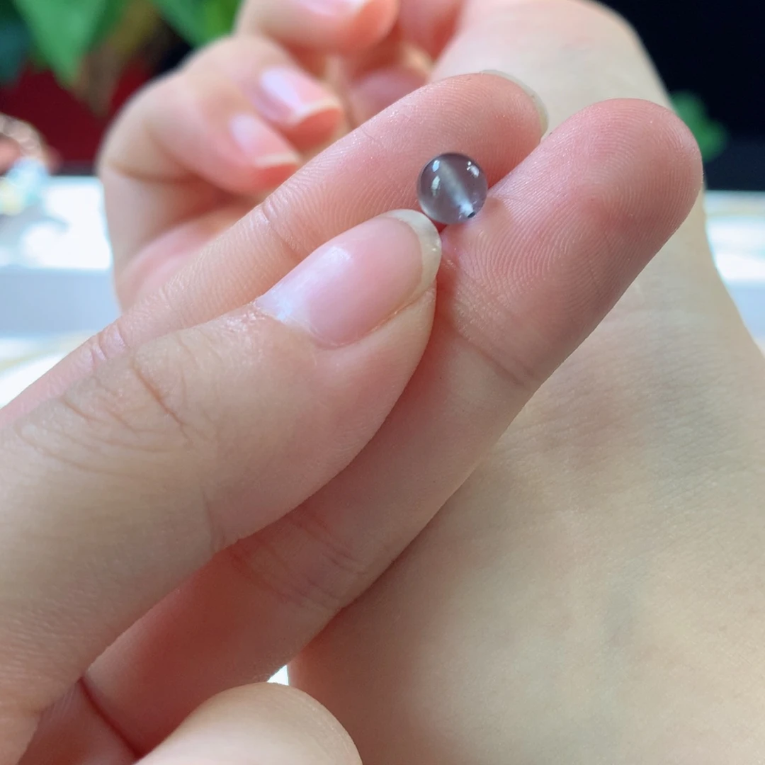 翡翠散珠黑玻璃单珠