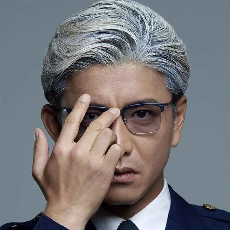 纯钛眼镜框木村拓哉同款设计师复古手工纯钛镜框商务近视眉毛框