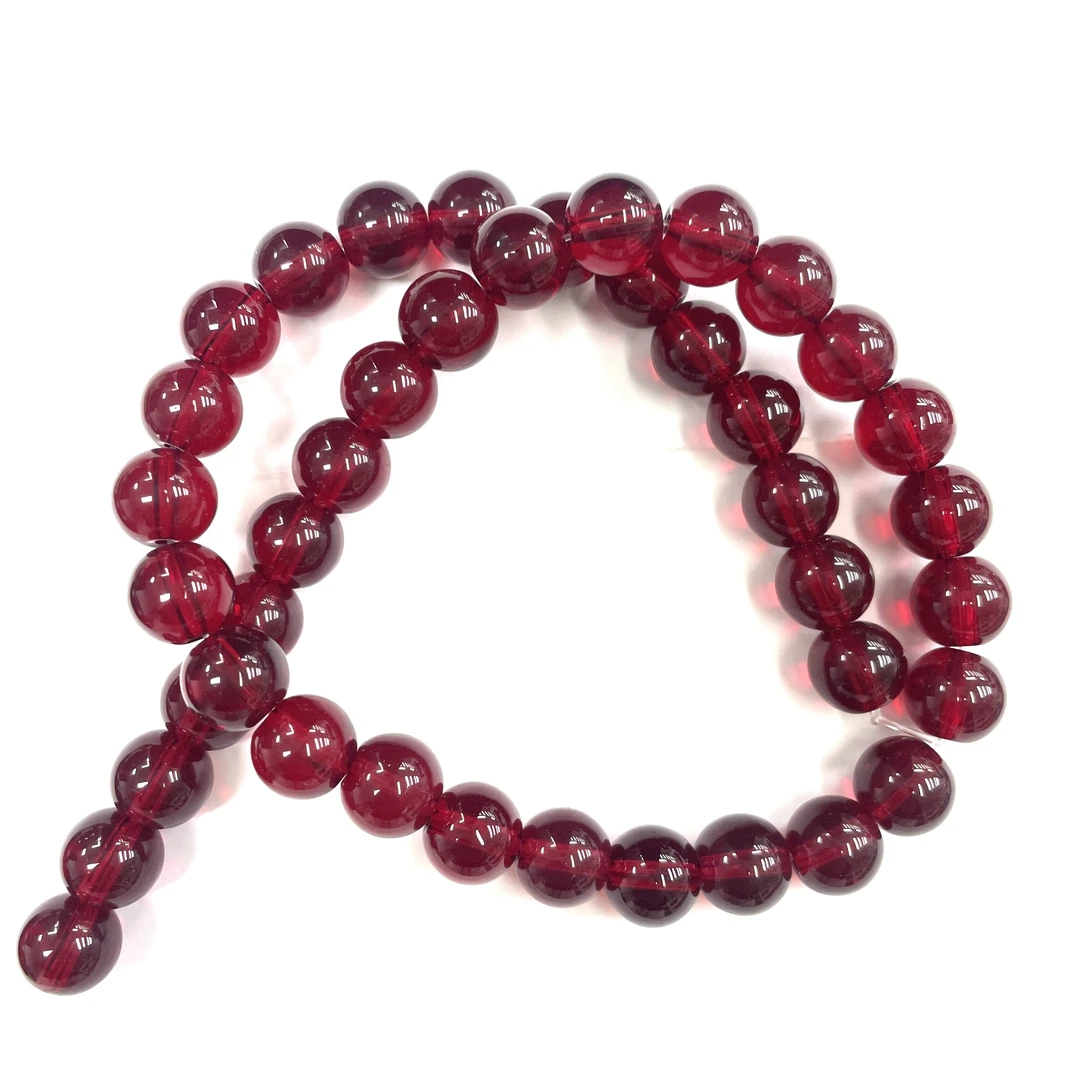 B146号酒红色圆珠半成品链子
