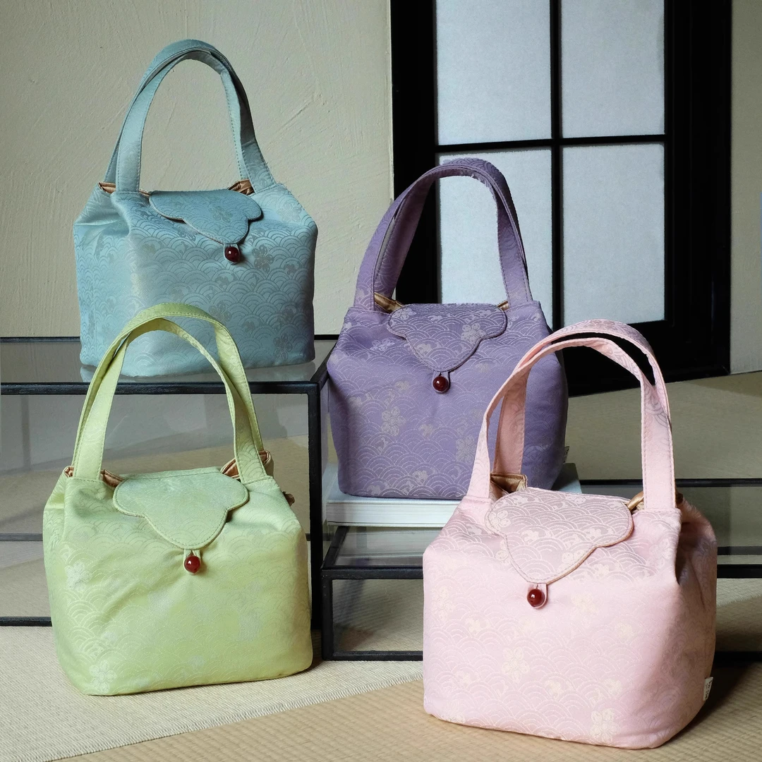 慢蓝 慢蓝一壶四杯棉麻如意茶事包  放撞壶 盖碗包便携式户外包