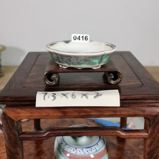 陶手工手绘大德堂釉盆