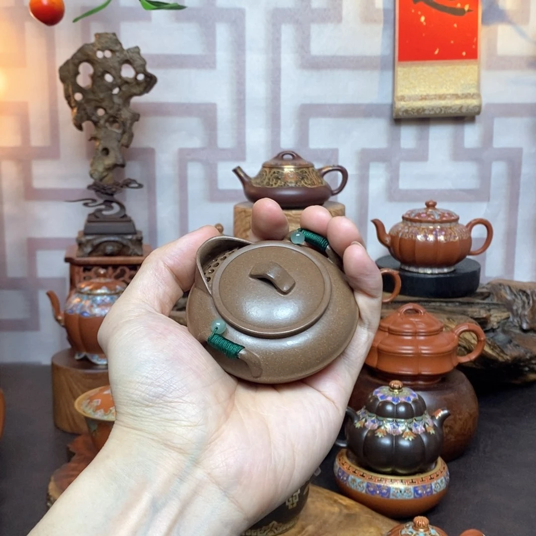 紫砂茶具老段宝瓶手抓壶