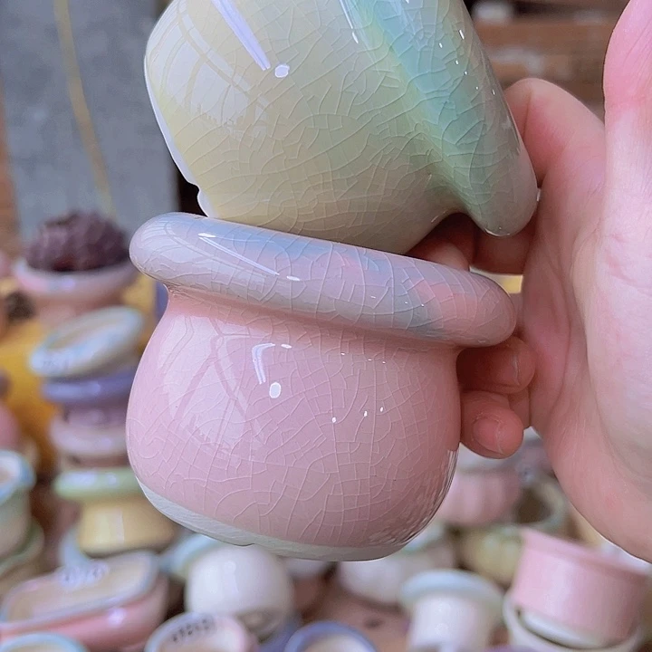 红陶陶瓷花盆当场满12包邮