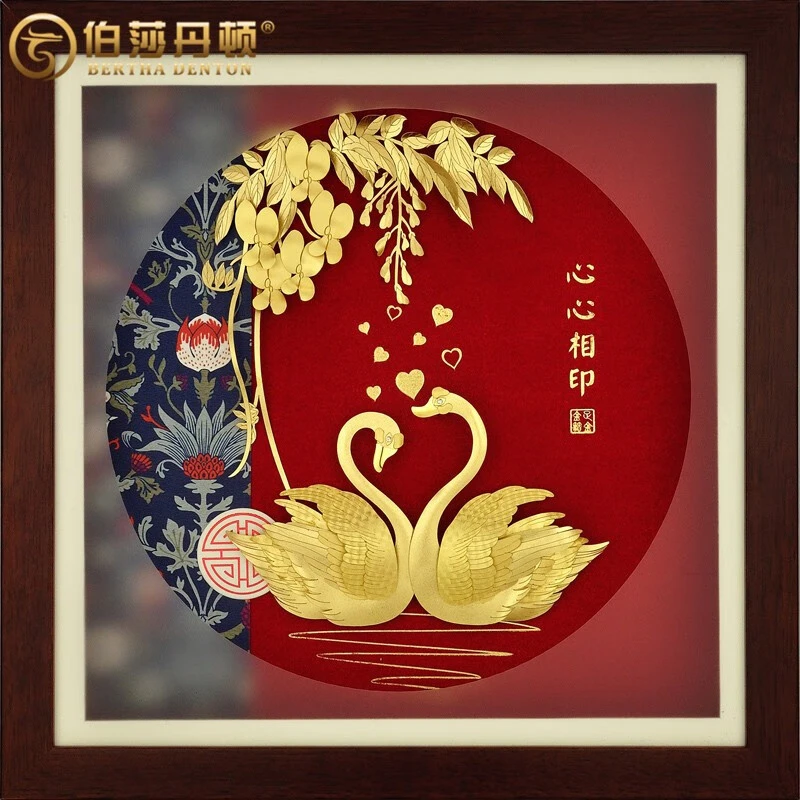 伯莎丹顿金天鹅结婚礼物送新人闺蜜朋友礼品创意轻奢高档礼物新房