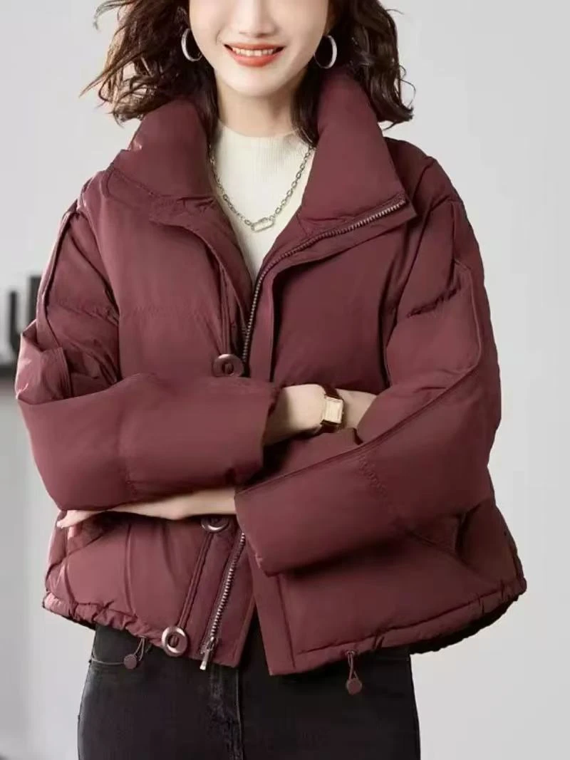 堇兰2025保暖羽绒服女冬季保暖外套h175金金