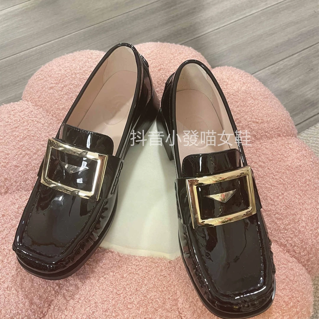 【小發喵-金属方扣私奢品牌乐福鞋】金属方私奢品牌乐福鞋