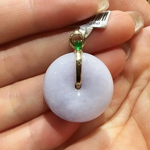 翡翠银S925镶嵌吊坠(不含链)